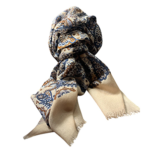 Scarf DIS.CACHEMIRE BEIGE <BR/>100% WOOL